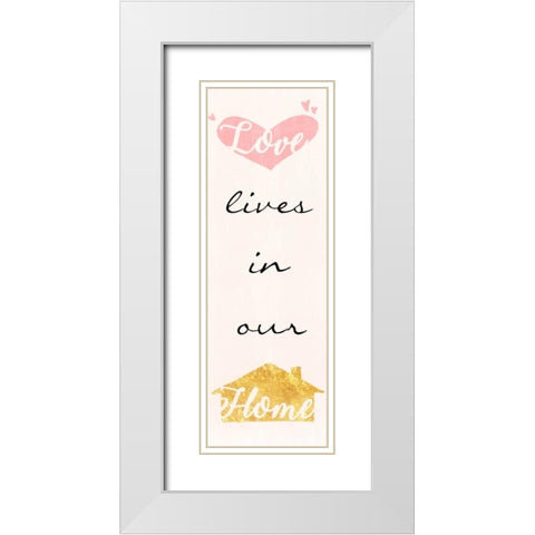 Loving Home White Modern Wood Framed Art Print with Double Matting by Prime, Marcus