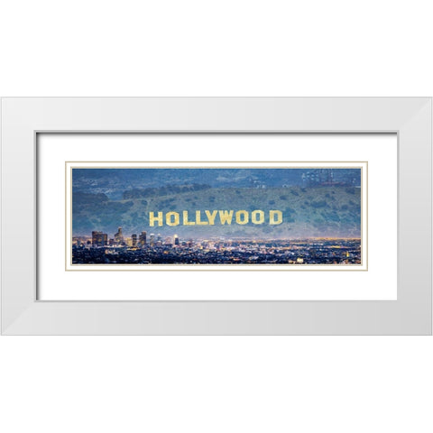Hollywood White Modern Wood Framed Art Print with Double Matting by Prime, Marcus