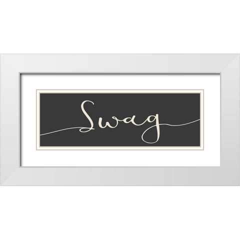 Swag White Modern Wood Framed Art Print with Double Matting by Prime, Marcus