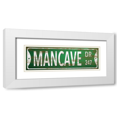 Mancave Drive White Modern Wood Framed Art Print with Double Matting by Prime, Marcus