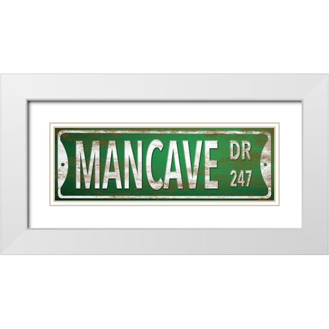 Mancave Drive White Modern Wood Framed Art Print with Double Matting by Prime, Marcus