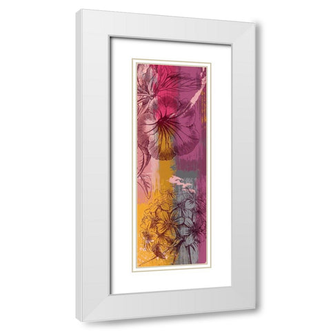 Flower Wine 1 White Modern Wood Framed Art Print with Double Matting by Prime, Marcus