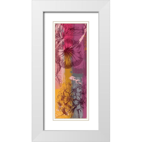 Flower Wine 1 White Modern Wood Framed Art Print with Double Matting by Prime, Marcus