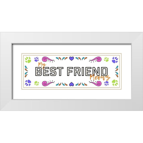 Sugar Best Friend 1 White Modern Wood Framed Art Print with Double Matting by Prime, Marcus