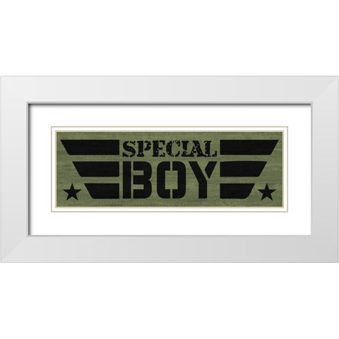 Special Boy White Modern Wood Framed Art Print with Double Matting by Prime, Marcus