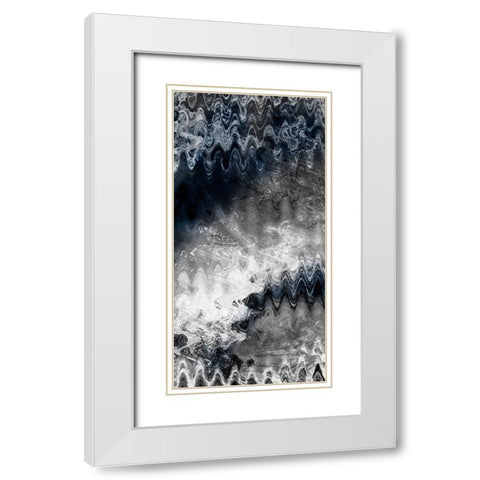 Indigo Sonic 2 White Modern Wood Framed Art Print with Double Matting by Prime, Marcus