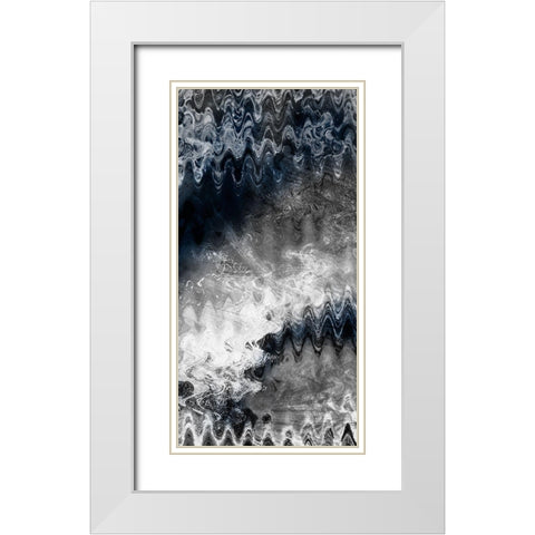 Indigo Sonic 2 White Modern Wood Framed Art Print with Double Matting by Prime, Marcus