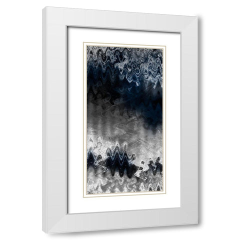 Indigo Sonic 3 White Modern Wood Framed Art Print with Double Matting by Prime, Marcus