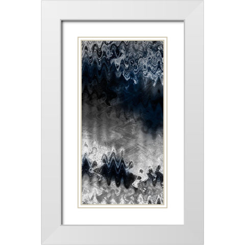 Indigo Sonic 3 White Modern Wood Framed Art Print with Double Matting by Prime, Marcus