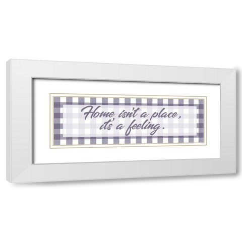 Home Feeling 1 White Modern Wood Framed Art Print with Double Matting by Prime, Marcus