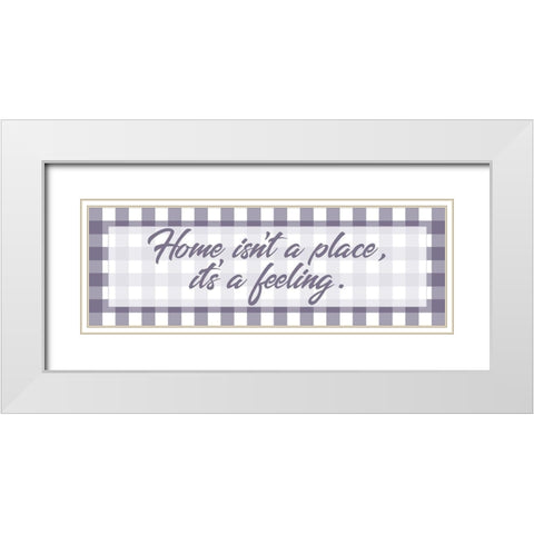Home Feeling 1 White Modern Wood Framed Art Print with Double Matting by Prime, Marcus