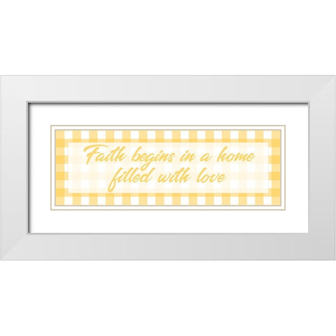 Faith Begins 1 White Modern Wood Framed Art Print with Double Matting by Prime, Marcus
