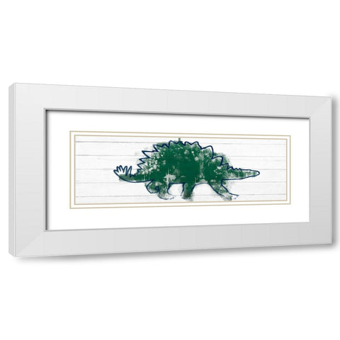 Kiddie Dino 2 White Modern Wood Framed Art Print with Double Matting by Prime, Marcus