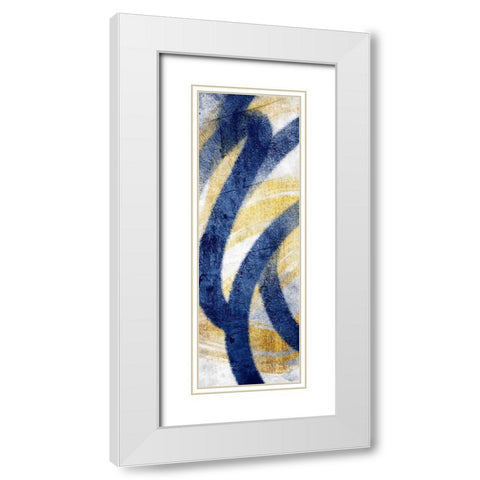 Striking Marks 1 White Modern Wood Framed Art Print with Double Matting by Prime, Marcus
