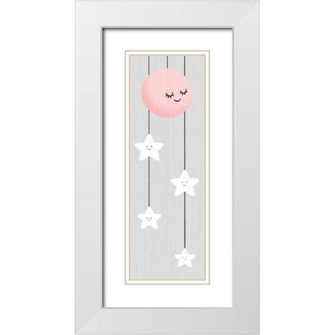 Night Friends 1 White Modern Wood Framed Art Print with Double Matting by Prime, Marcus