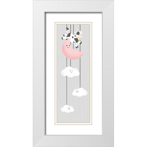 Night Friends 2 White Modern Wood Framed Art Print with Double Matting by Prime, Marcus