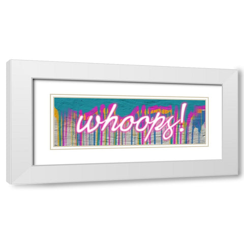 Whoops Graffiti 1 White Modern Wood Framed Art Print with Double Matting by Prime, Marcus