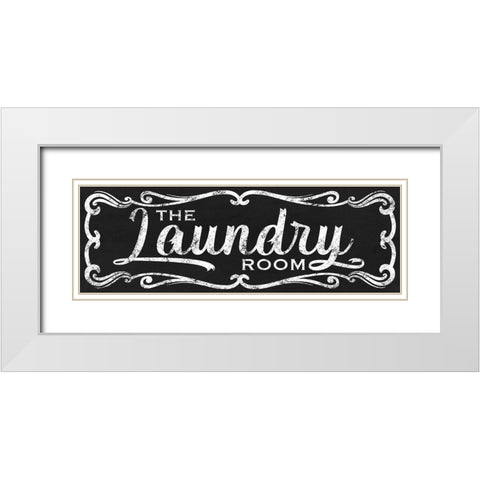 The Laundry Room Black White Modern Wood Framed Art Print with Double Matting by Prime, Marcus