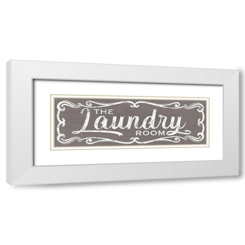 The Laundry Room White Modern Wood Framed Art Print with Double Matting by Prime, Marcus