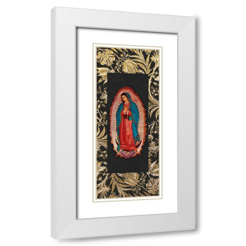 Golden Guadalupe 1 White Modern Wood Framed Art Print with Double Matting by Prime, Marcus