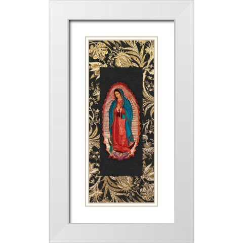 Golden Guadalupe 1 White Modern Wood Framed Art Print with Double Matting by Prime, Marcus