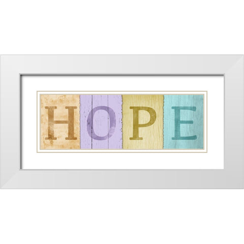 Pastel Hope White Modern Wood Framed Art Print with Double Matting by Prime, Marcus