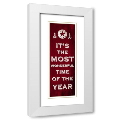 Wonderful Time White Modern Wood Framed Art Print with Double Matting by Prime, Marcus