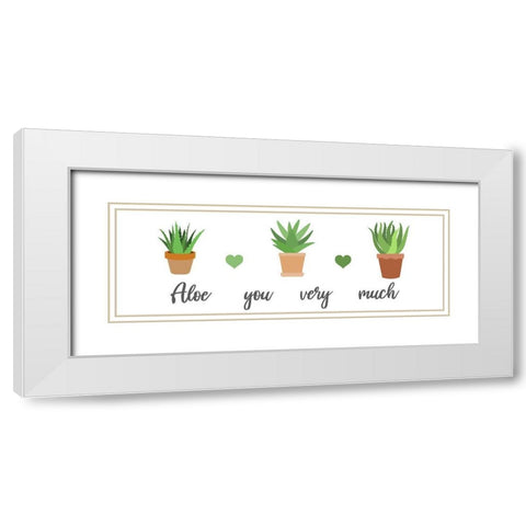 Aloe You Very Much White Modern Wood Framed Art Print with Double Matting by Prime, Marcus