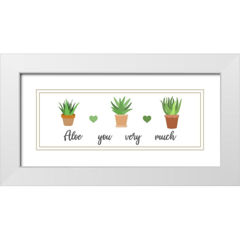 Aloe You Very Much White Modern Wood Framed Art Print with Double Matting by Prime, Marcus
