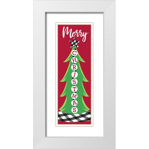 Merry Tree White Modern Wood Framed Art Print with Double Matting by Prime, Marcus