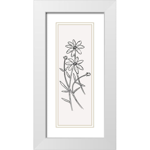 Simple Bloom White Modern Wood Framed Art Print with Double Matting by Prime, Marcus