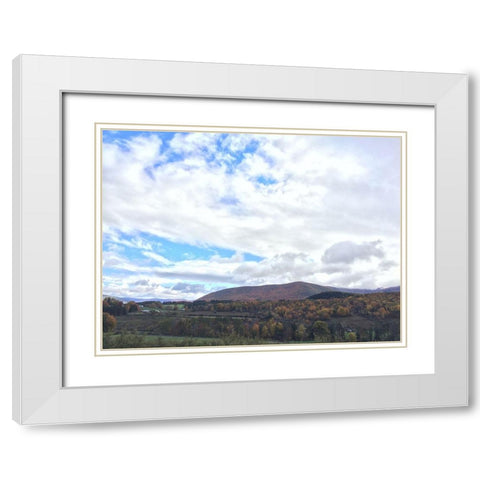 Autumn Skies 2 White Modern Wood Framed Art Print with Double Matting by Prime, Marcus