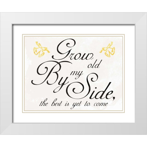 Growing Old White Modern Wood Framed Art Print with Double Matting by Prime, Marcus