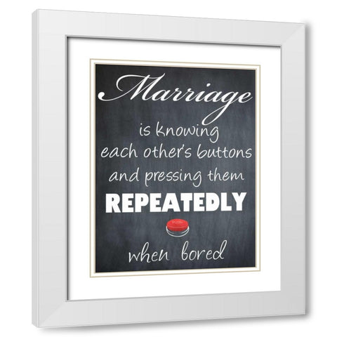 Pushing Buttons White Modern Wood Framed Art Print with Double Matting by Prime, Marcus