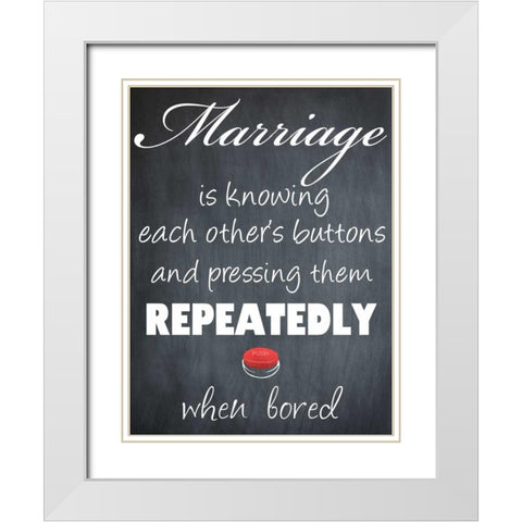 Pushing Buttons White Modern Wood Framed Art Print with Double Matting by Prime, Marcus
