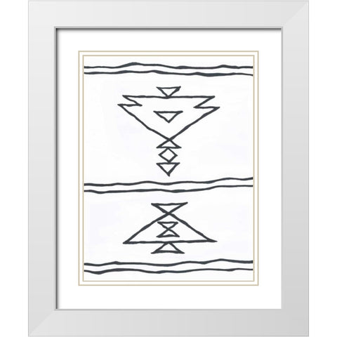 Angular Tapestry 1 White Modern Wood Framed Art Print with Double Matting by Prime, Marcus
