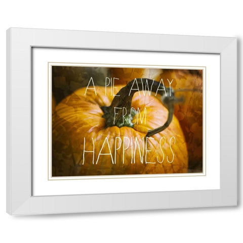 Happy Pie White Modern Wood Framed Art Print with Double Matting by Prime, Marcus