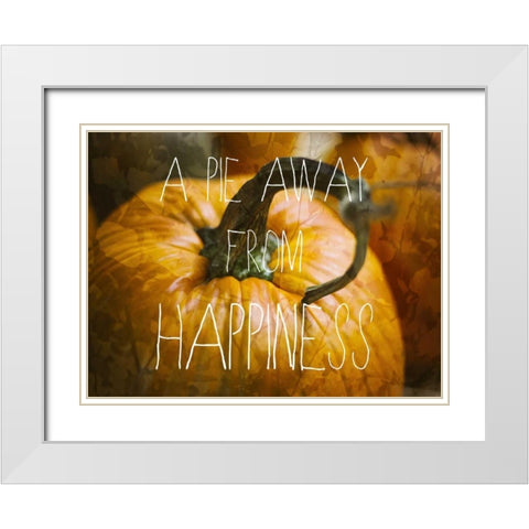 Happy Pie White Modern Wood Framed Art Print with Double Matting by Prime, Marcus