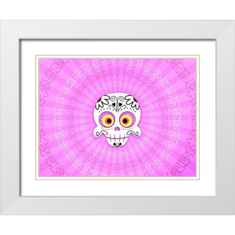 Dia De Los Muertos 2 White Modern Wood Framed Art Print with Double Matting by Prime, Marcus