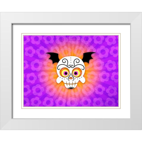 Dia De Los Muertos 3 White Modern Wood Framed Art Print with Double Matting by Prime, Marcus