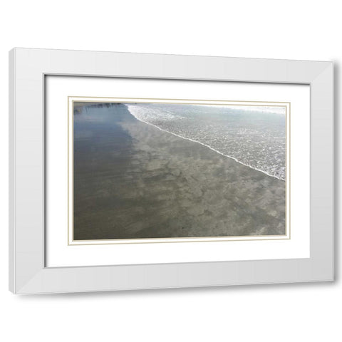 Sand Mirror 1 White Modern Wood Framed Art Print with Double Matting by Prime, Marcus