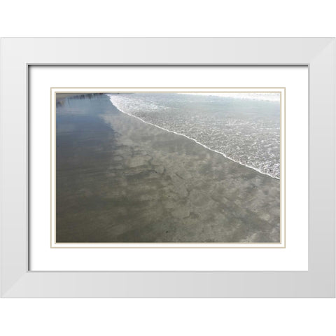 Sand Mirror 1 White Modern Wood Framed Art Print with Double Matting by Prime, Marcus