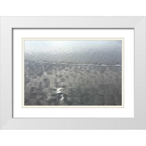 Sand Mirror 2 White Modern Wood Framed Art Print with Double Matting by Prime, Marcus