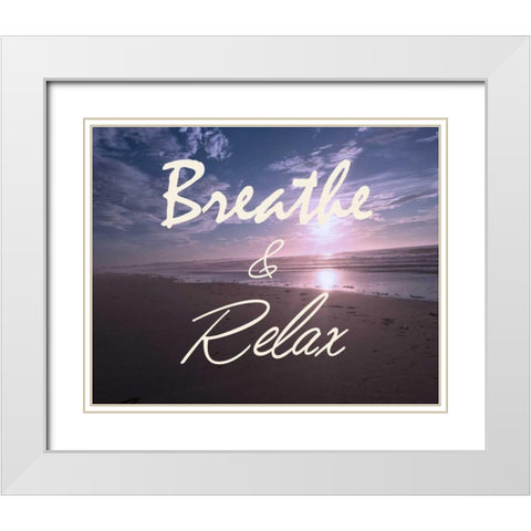 Breathe And Relax White Modern Wood Framed Art Print with Double Matting by Prime, Marcus