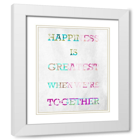 Greatest Happiness White Modern Wood Framed Art Print with Double Matting by Prime, Marcus
