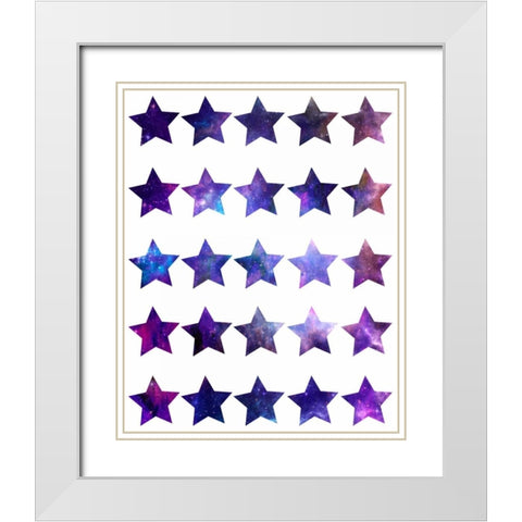 Rockin Stars White Modern Wood Framed Art Print with Double Matting by Prime, Marcus