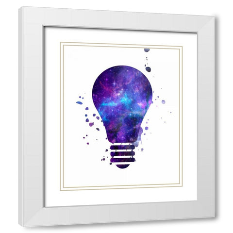 Light Waves White Modern Wood Framed Art Print with Double Matting by Prime, Marcus