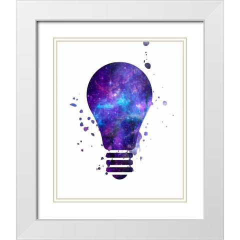 Light Waves White Modern Wood Framed Art Print with Double Matting by Prime, Marcus