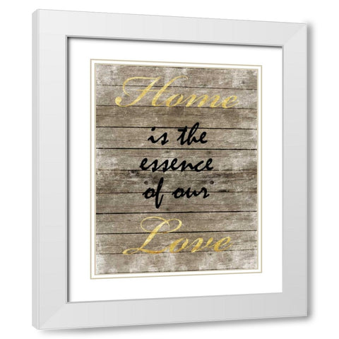 Essence Of Love White Modern Wood Framed Art Print with Double Matting by Prime, Marcus