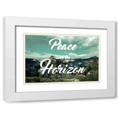 Peaceful Horizon White Modern Wood Framed Art Print with Double Matting by Prime, Marcus